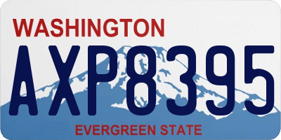 WA license plate AXP8395