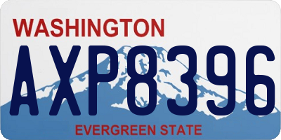 WA license plate AXP8396