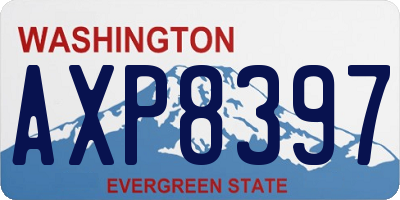WA license plate AXP8397