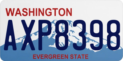WA license plate AXP8398