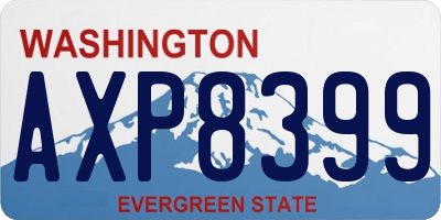 WA license plate AXP8399