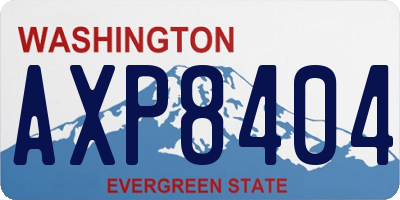 WA license plate AXP8404