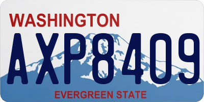 WA license plate AXP8409