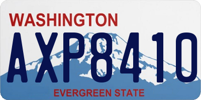 WA license plate AXP8410