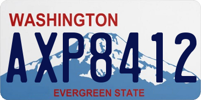 WA license plate AXP8412