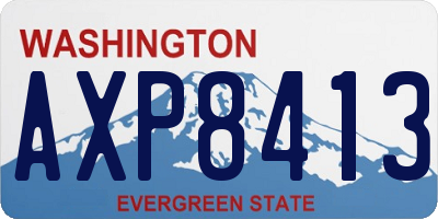 WA license plate AXP8413