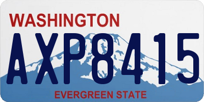 WA license plate AXP8415