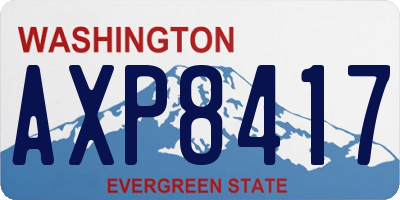 WA license plate AXP8417