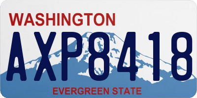 WA license plate AXP8418