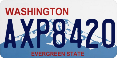 WA license plate AXP8420