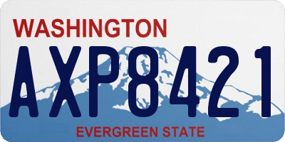 WA license plate AXP8421