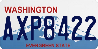 WA license plate AXP8422