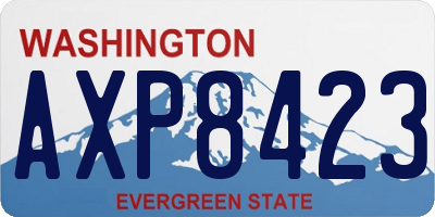 WA license plate AXP8423