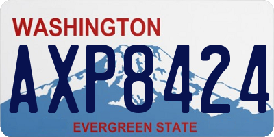 WA license plate AXP8424