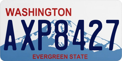 WA license plate AXP8427