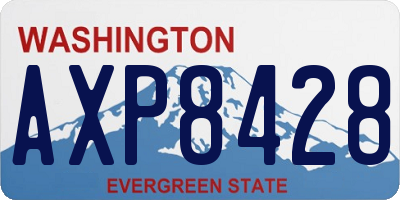 WA license plate AXP8428