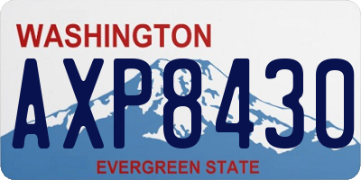 WA license plate AXP8430