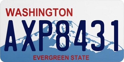 WA license plate AXP8431