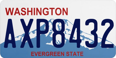 WA license plate AXP8432