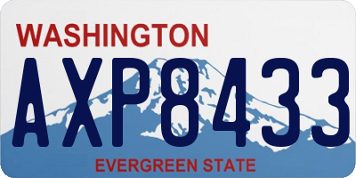 WA license plate AXP8433