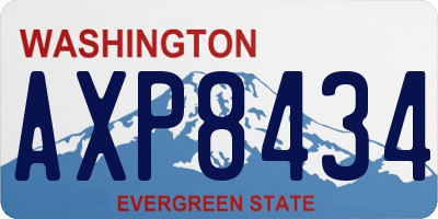 WA license plate AXP8434