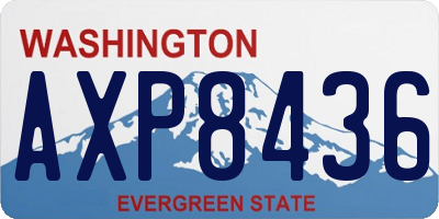 WA license plate AXP8436