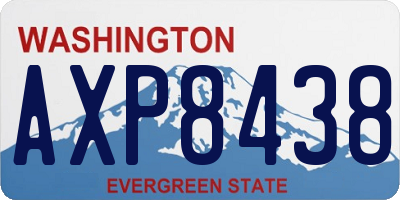 WA license plate AXP8438