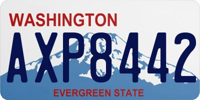 WA license plate AXP8442
