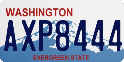 WA license plate AXP8444