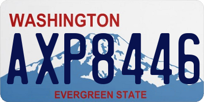 WA license plate AXP8446