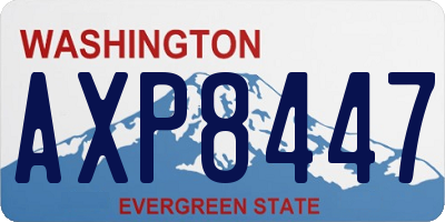 WA license plate AXP8447