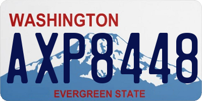 WA license plate AXP8448