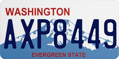 WA license plate AXP8449