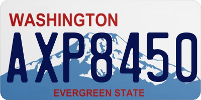 WA license plate AXP8450