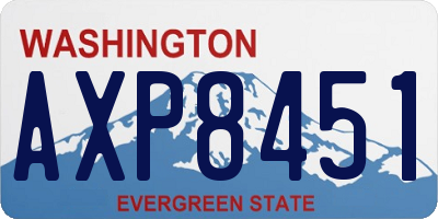 WA license plate AXP8451