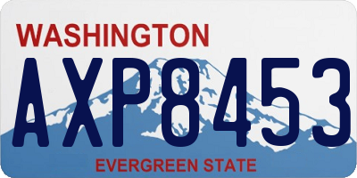 WA license plate AXP8453