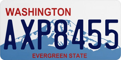 WA license plate AXP8455