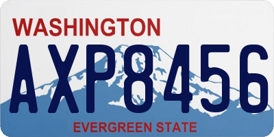 WA license plate AXP8456