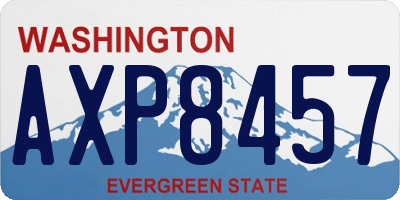 WA license plate AXP8457