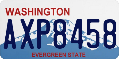 WA license plate AXP8458
