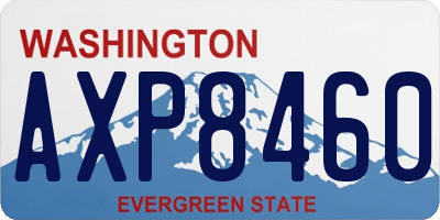 WA license plate AXP8460