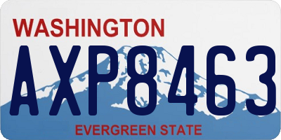 WA license plate AXP8463