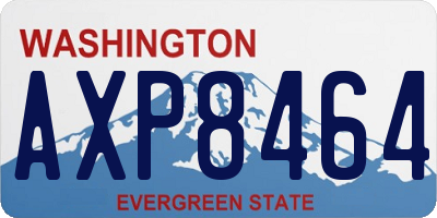WA license plate AXP8464