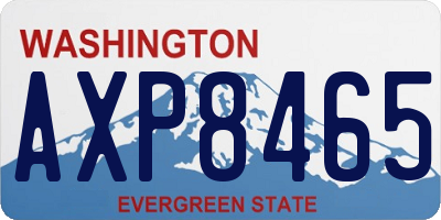 WA license plate AXP8465