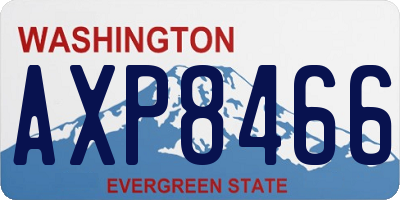 WA license plate AXP8466