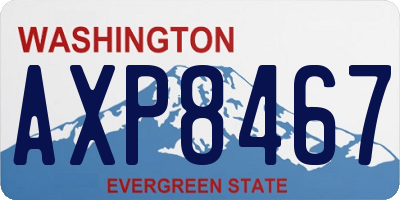 WA license plate AXP8467