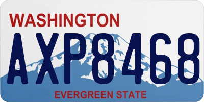 WA license plate AXP8468