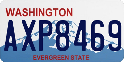 WA license plate AXP8469