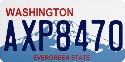 WA license plate AXP8470