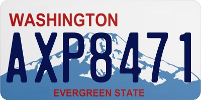 WA license plate AXP8471